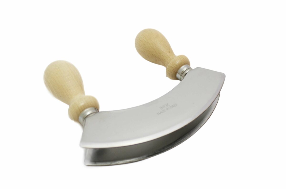 Double Mezzaluna Chopper with Beech Wood Handles