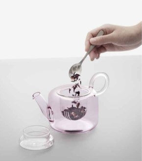 Ichendorf Milano Pink Small Glass Teapot with Filter